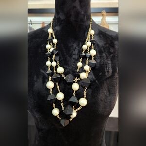 Kate Spade New York "It Takes All Sorts" Black Baubles Pearl Necklace